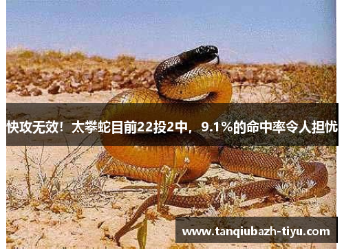 快攻无效！太攀蛇目前22投2中，9.1%的命中率令人担忧